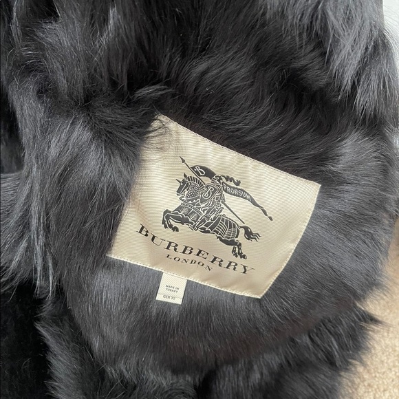 Authentic Burberry 'Tolladine' Black Shearling Trench Coat - Picture 6 of 10